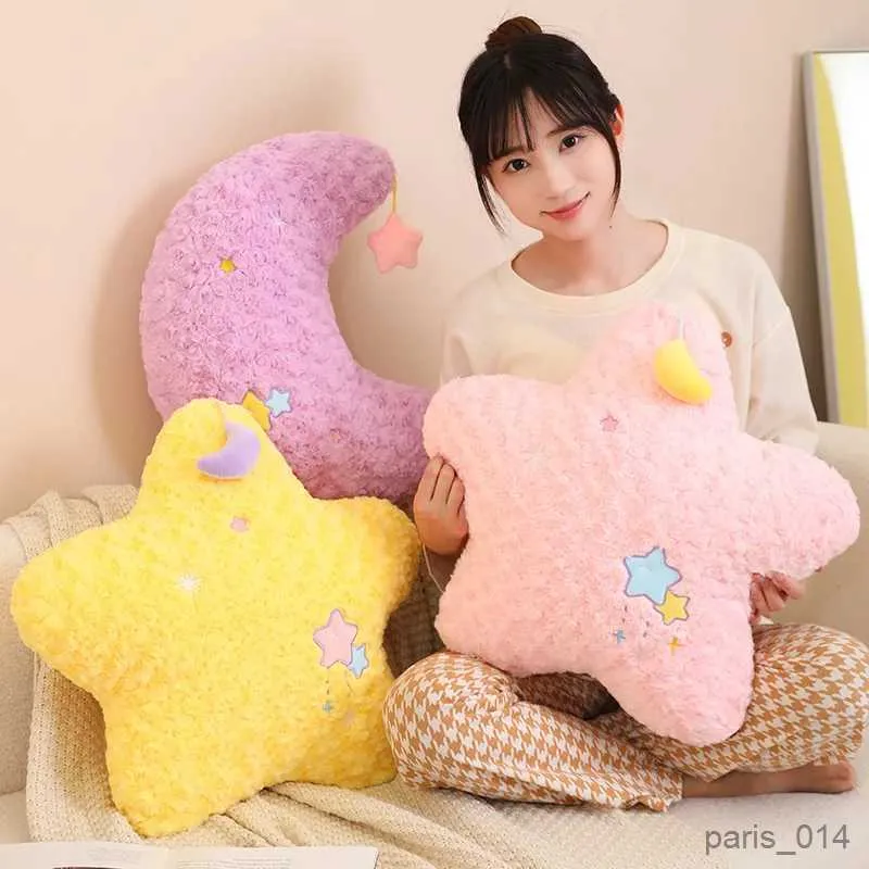 Peluche animaux en peluche lune, jouet mignon en peluche de dessin animé, coussin doux, poupée Anime, jouet pour filles, cadeau d'anniversaire