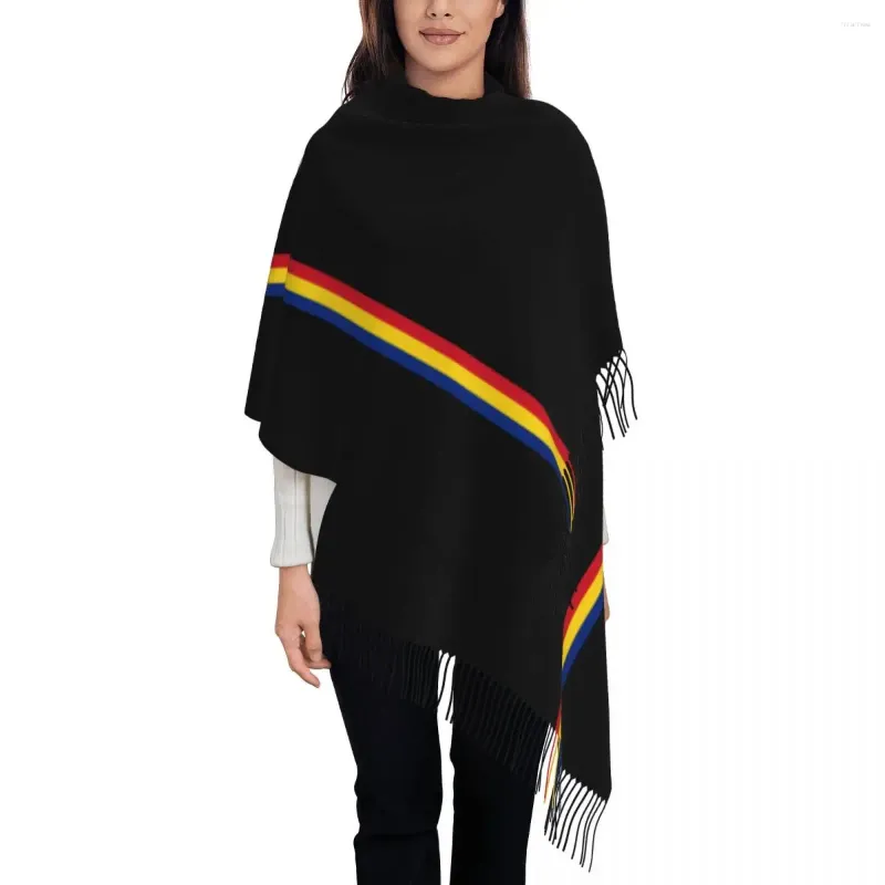 Schals rumänische Flagge minimalistische Schal -Wrap -Damen warm großer langer langer Schalpashminas