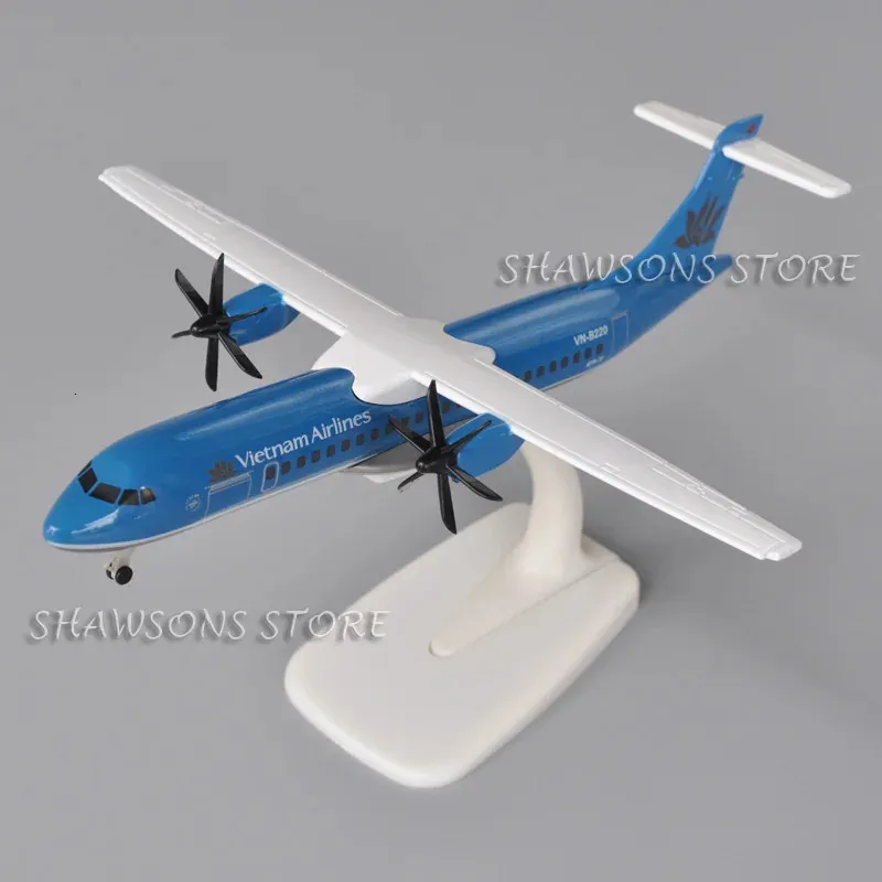 Aircraft Modle 1 140 Skala Diecast Metal Model Plane ATR72 Vietnam Airlines Miniature Replica 20cm 231026