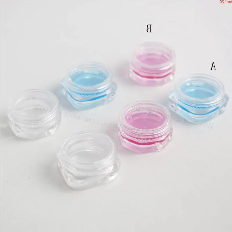 1000 X 1g Mini Refillable Bottles Travel Face Cream Jar Small Cosmetic Container Plastic Empty Sample Makeup Potgood Ottcv