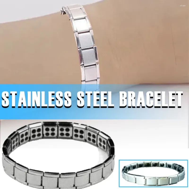 Link Armbanden 1 Pc Kleine/Grote Germanium Steen Titanium Gezondheid Relief Uitbreidbare Magnetische Armband Voor Vrouwen Mannen Mode-sieraden