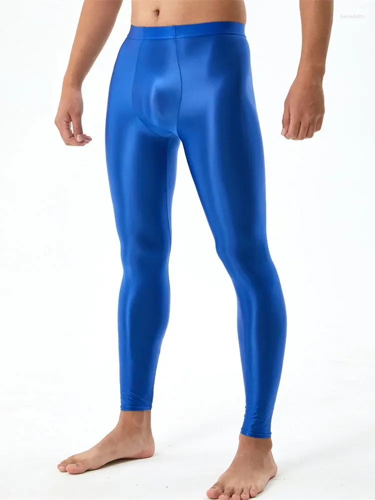 Oil Shiny Mens Bulge Pouch Gym Mens 3 4 Tights Sexy Shpaewear Leggings For  Men With Smooth Pencil Fit From Benedetto, $15.48