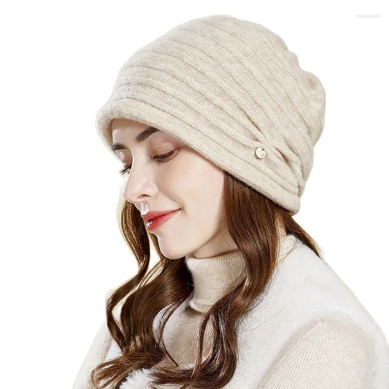 Beanies Beanie/Skull Caps Woolen Hat Lady Autumn/Winter Korean All-Match Warm Earmuffsウールパイルキャップキャップビーニー/スカルウェンド22