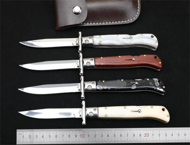 The 9 Inch ACK Godfather Stiletto Mafia Horizontal Folding knife Classical Auto Pocket knives BM42 EDC Tools