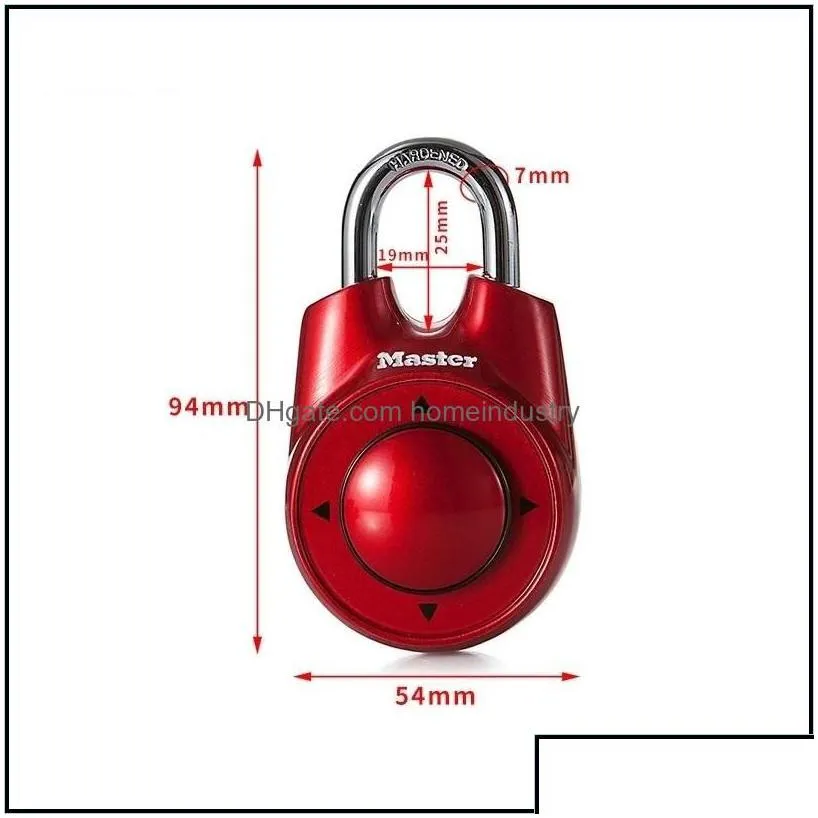 Master Door Locks Combination Directional Password Padlock Portable Gym School Health Club Security Locker Lo 1500ID