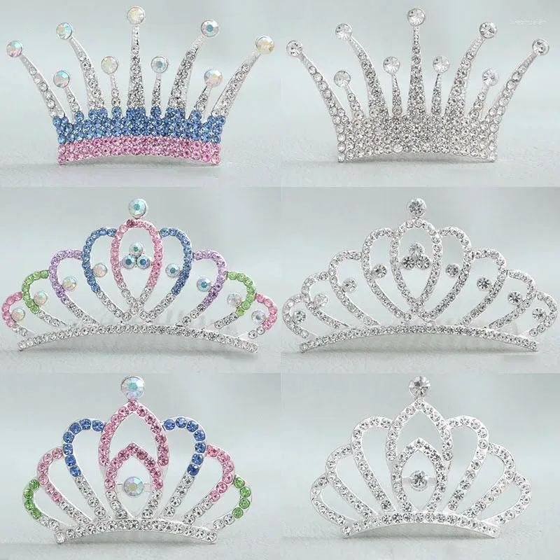 Akcesoria do włosów Dzieci Mini korony wróżka grzebień kryształowy rhinestone tiaras nakrycia głowy dziewczęta księżniczka urodzinowe prezenty biżuterii