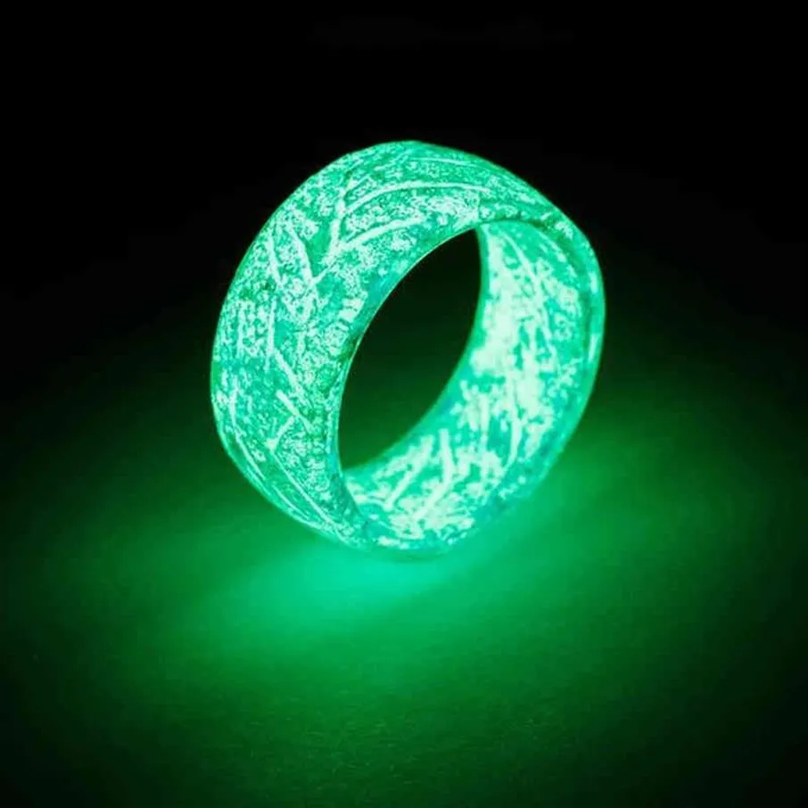 Luminous Glow Ring Glowing in the Dark Jewelry Unisex Decoration for Women Men305I