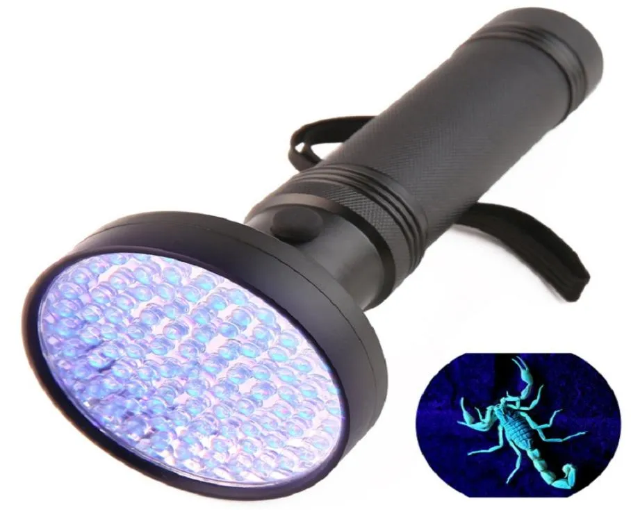 High quality UV Light 100 LED Flashlight torch light lamp safety UV Ultraviolet detection VV6918324615