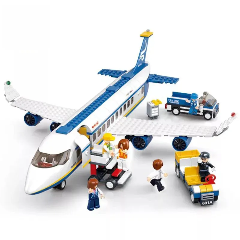 Avión Modle City Aeropuerto de alta tecnología Airbus Avión Avión Brinquedos Avion Modelo Bloques de construcción Ladrillos Juguetes educativos Niños 231025