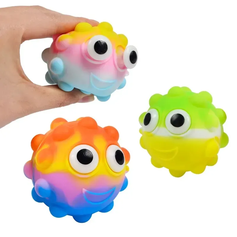 Fidget leksaker sensoriska påsk söt regnbåge dekompression press boll elasticitet trycka bubbla anti stress utbildning barn vuxna överrasker grossist i lager