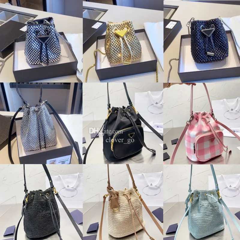 Drawstring bag Leather Nylon Canvas Bucket bag Designers bags Luxury Crossbody Bags Famous Handbag Fashion Diamond bag for women