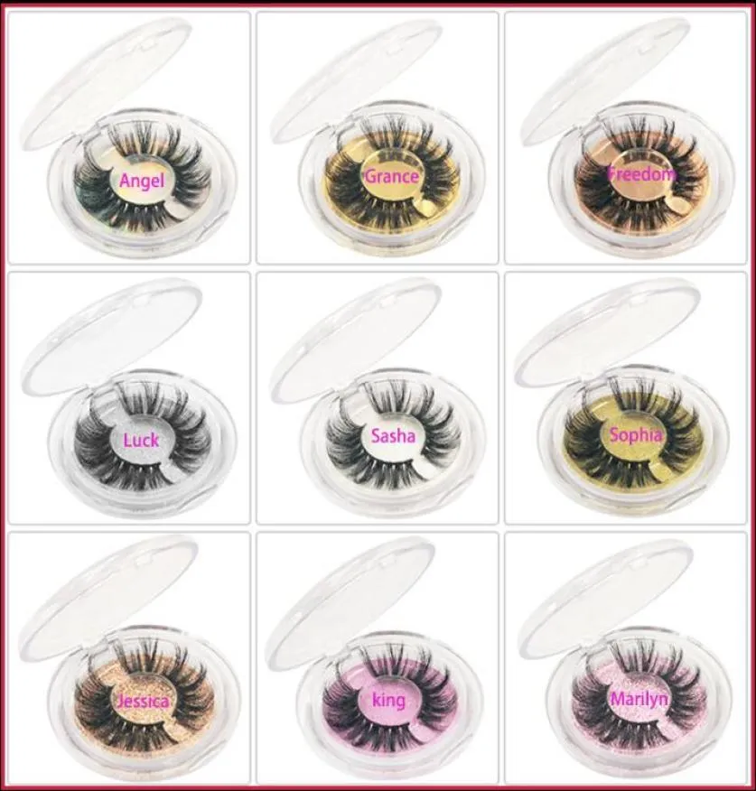 NEW 25MM 5D Mink Eyelashes 12 Styles 3D False Eyelashes Natural Long Mink Eye Lashes Eye Makeup Gove High Soft Eyelash6231303