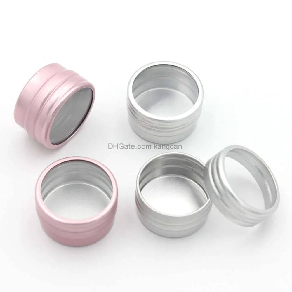 wholesale 10g Empty Aluminium Cosmetic Bottle Tin Luxury Round Aluminum Jar Can Nail Decoration Crafts Pot Container