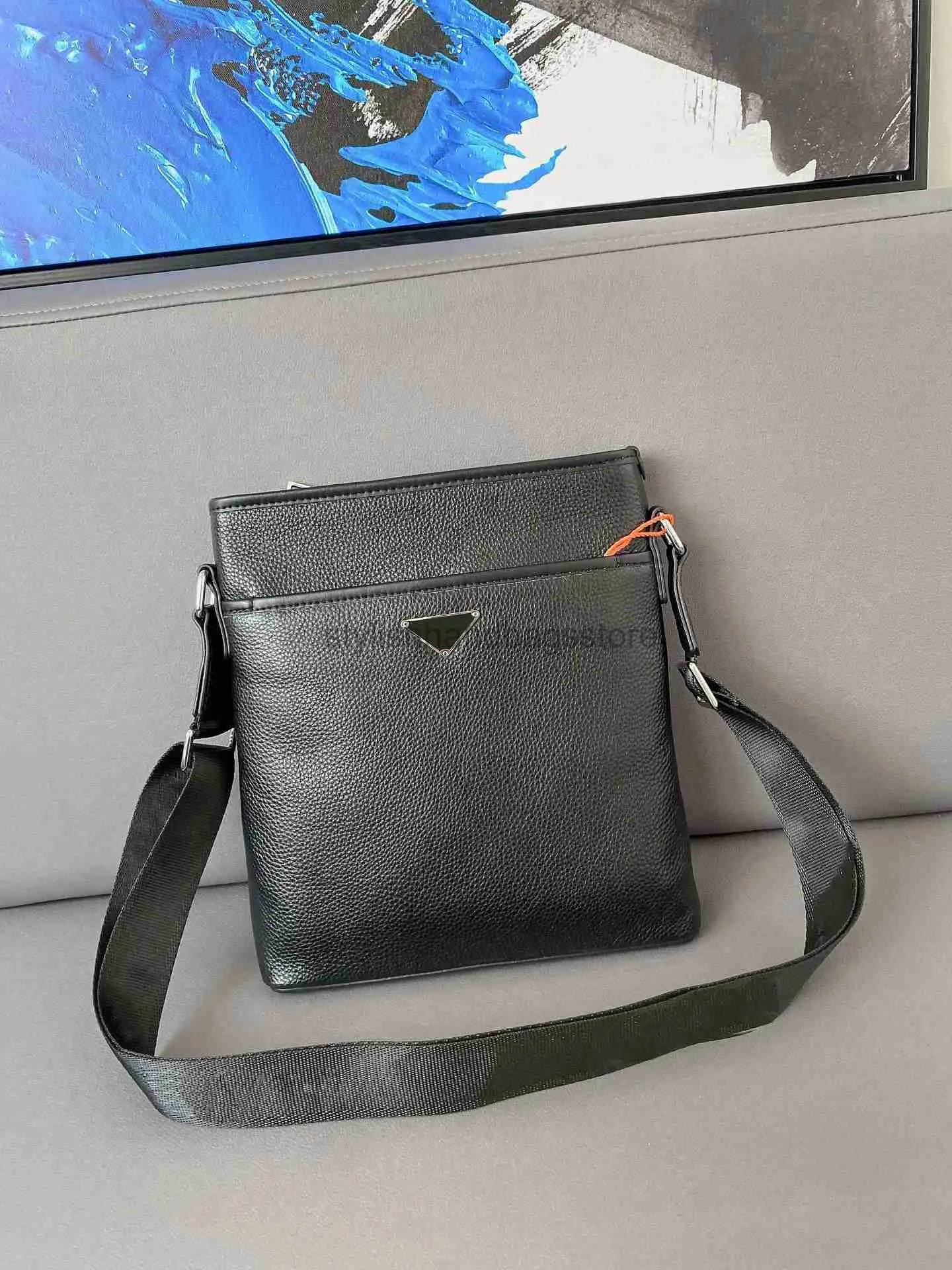 2023 Fashion Black Leather Messenger Bag For Women Luxury Designer
