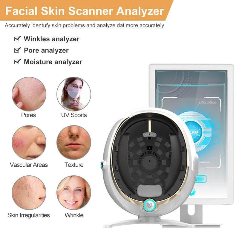 Beauty Items Portable AI intelligent imager 8 spectrum digital 3d magic mirror skin analyzer with Ipad