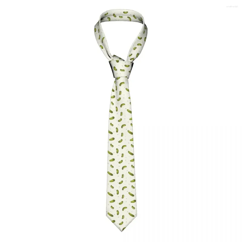 Kowądy Funky Wzór z ogórkami mężczyźni kobiety krawaty moda poliester 8 cm wąski krawat krawat męski akcesoria