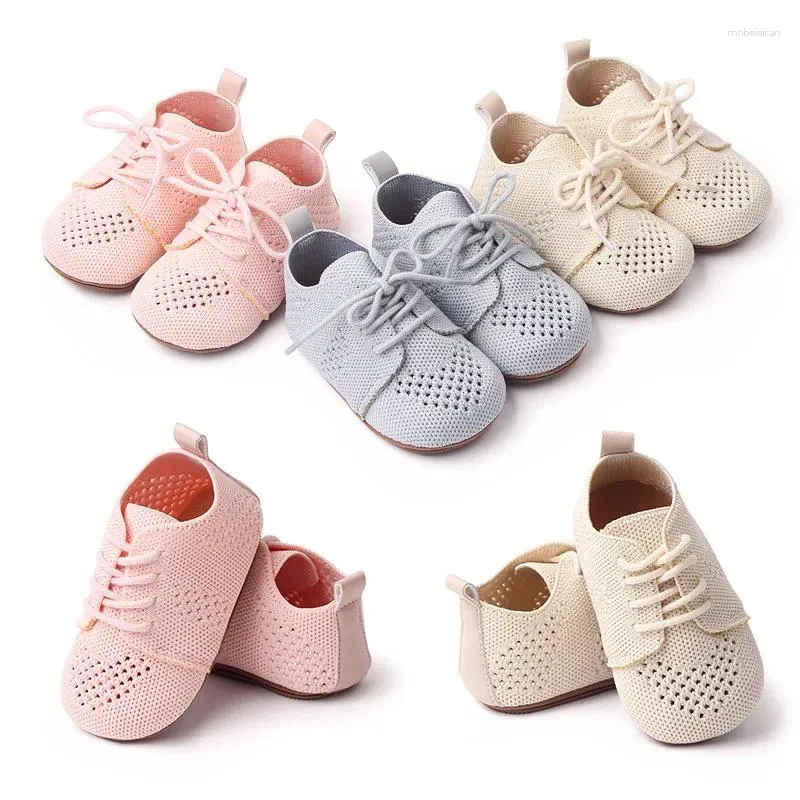 Chaussures d'été en maille pour bébés, baskets de sport respirantes pour garçons et filles, semelle en caoutchouc, baskets basses pour tout-petits de 0 à 18 mois