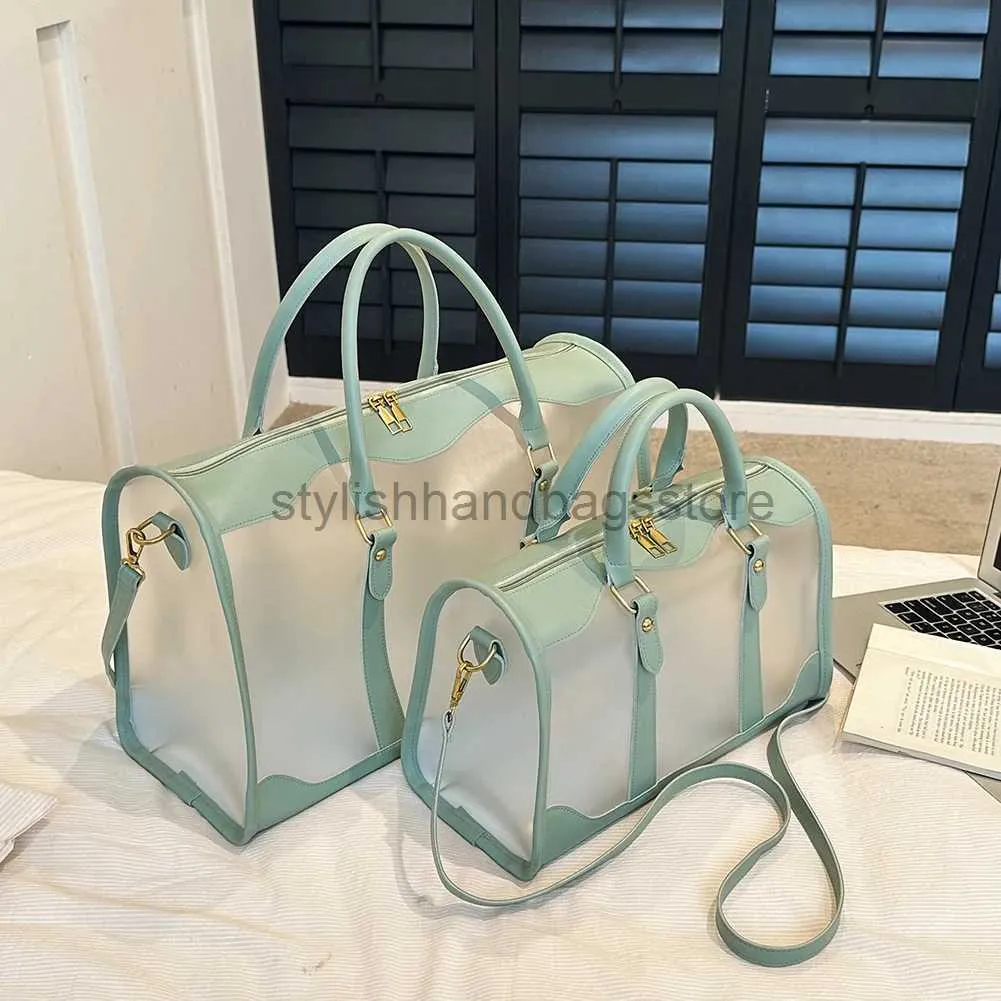 Sacs à bandoulière PVC imperméable Transparent sacs à bandoulière Stiing PU bandoulière et sacs grande capacité femmes oreiller fourre-tout sacs quotidien loisirstylishhandbagsstore