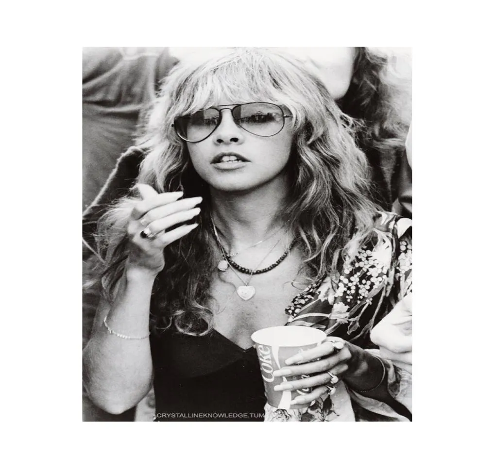 Stevie Nicks – affiche en noir et blanc, peinture imprimée, décoration d'intérieur, papier peint avec ou sans cadre, matériel 7580668