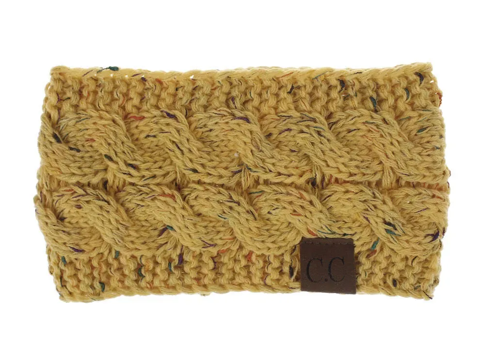 INS CC Hairband Colorful Knitted Crochet Twist Headband Winter Ear Warmer Elastic Hair Band Wide Hair Accessories