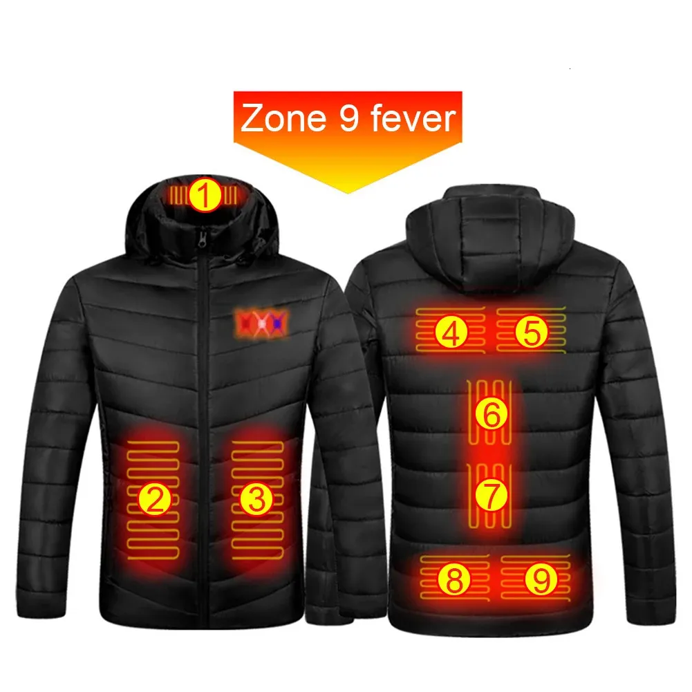 Outdoorjassen Hoodies Zone 9 waterdicht, winddicht en warm USB elektrisch buitenkamperen wandeltocht 231026