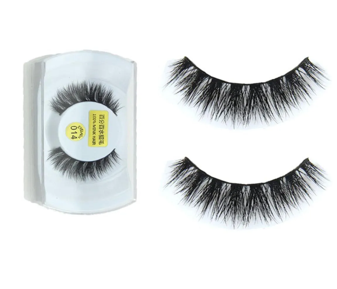 Entier 1 paire de faux cils de maquillage épais longs noirs naturels faits à la main faux cils Extensions outils Volume cils Maquiage3340866