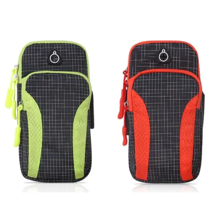 Outdoor Bags Sport Armband Case Holder Zippered Fitness Running Arm Band Bag Pouch Adjustable Jogging Workout Phone Cover Smart8378771