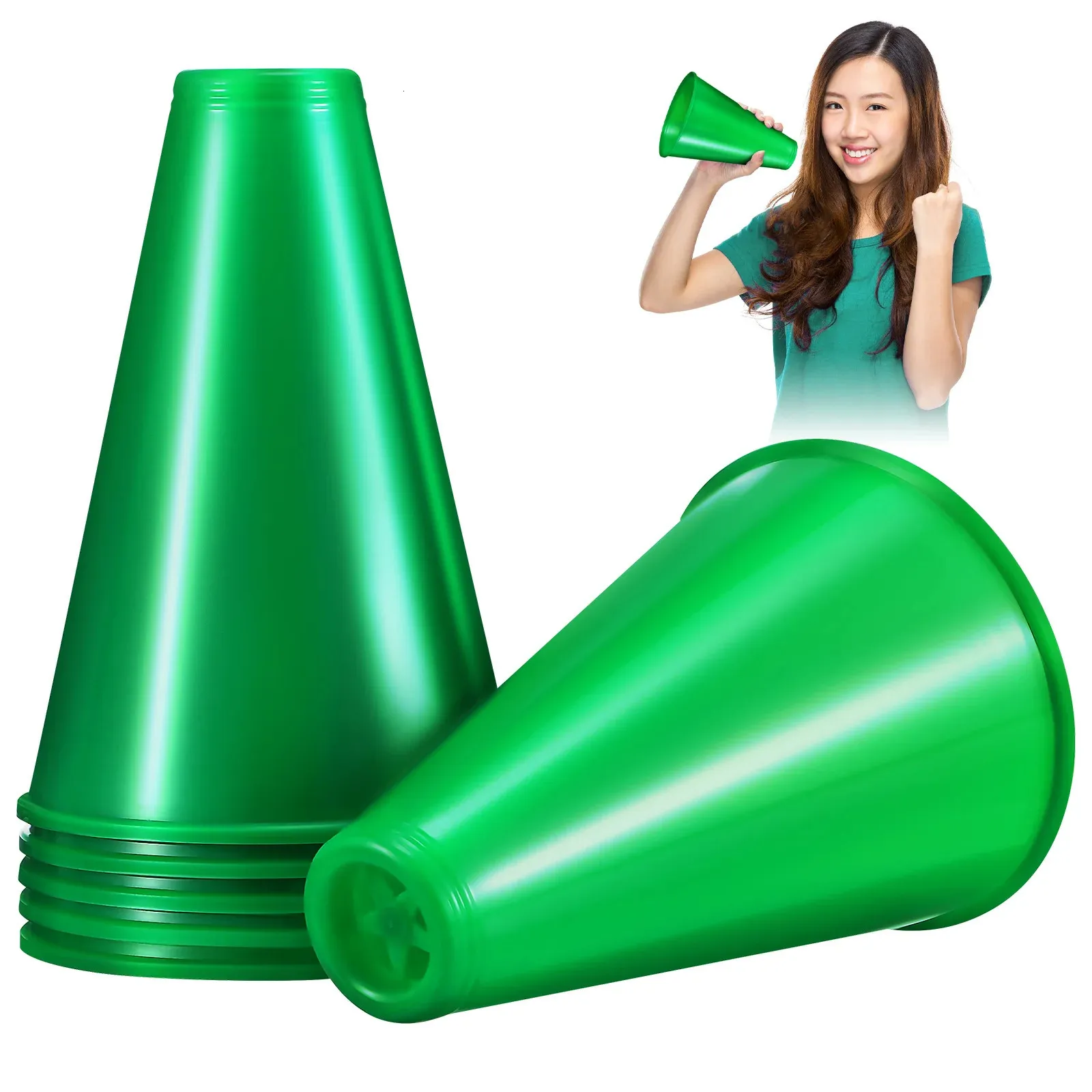 Cheer Megaphones Bulk - Loud Plastic Bullhorns, Party Noisemakers, Game ...