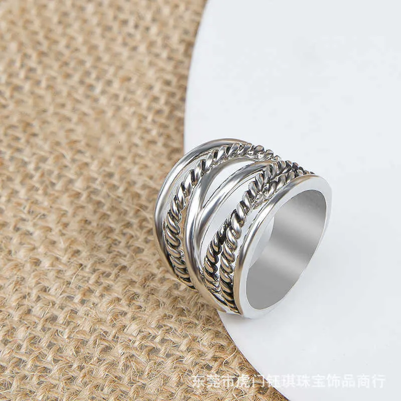 DY Ring Designer Luxe sieraden Top sieraden Dy Ringen Mode Kruis X Button Line Klassiek Temperament Bijpassende sieraden Ring Kerstcadeaus Accessoires van hoge kwaliteit