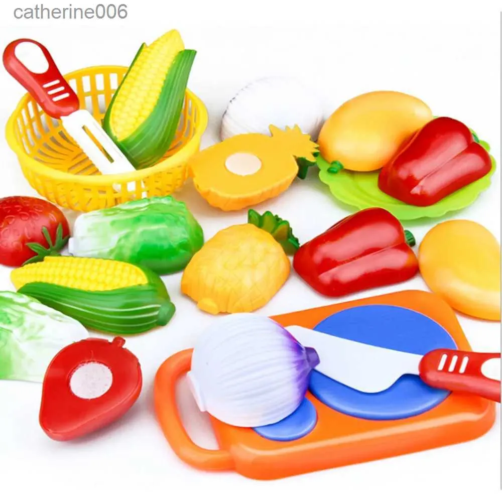 Cucine Gioca Cibo Casa da gioco per bambini Giocattolo Tagliato Frutta Verdure di plastica Cucina Bambino Classico Giocattoli per bambini Finta Playset Giocattoli educativiL231026