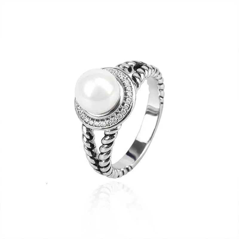 DY Ring Designer فاخرة المجوهرات Top Jewelry Dy Imitation Pearl مع Diamond New Ins إكسسوارات أزياء عالية الجودة لهدايا عيد الميلاد