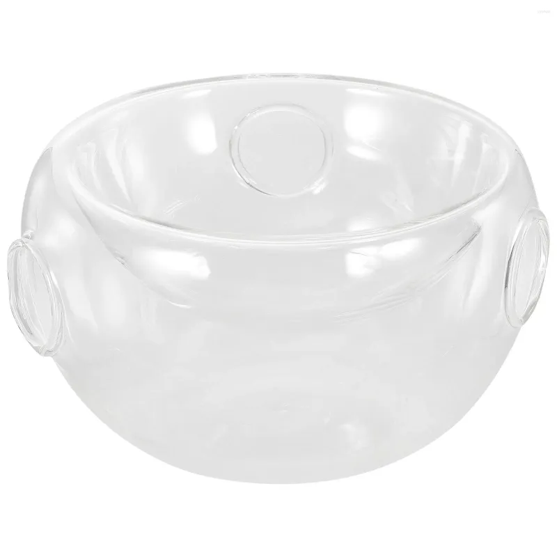 Ciotole Ciotola trasparente Insalata Decorazione di nozze Piatto da portata per ghiaccio Custodia in vetro borosilicato alto