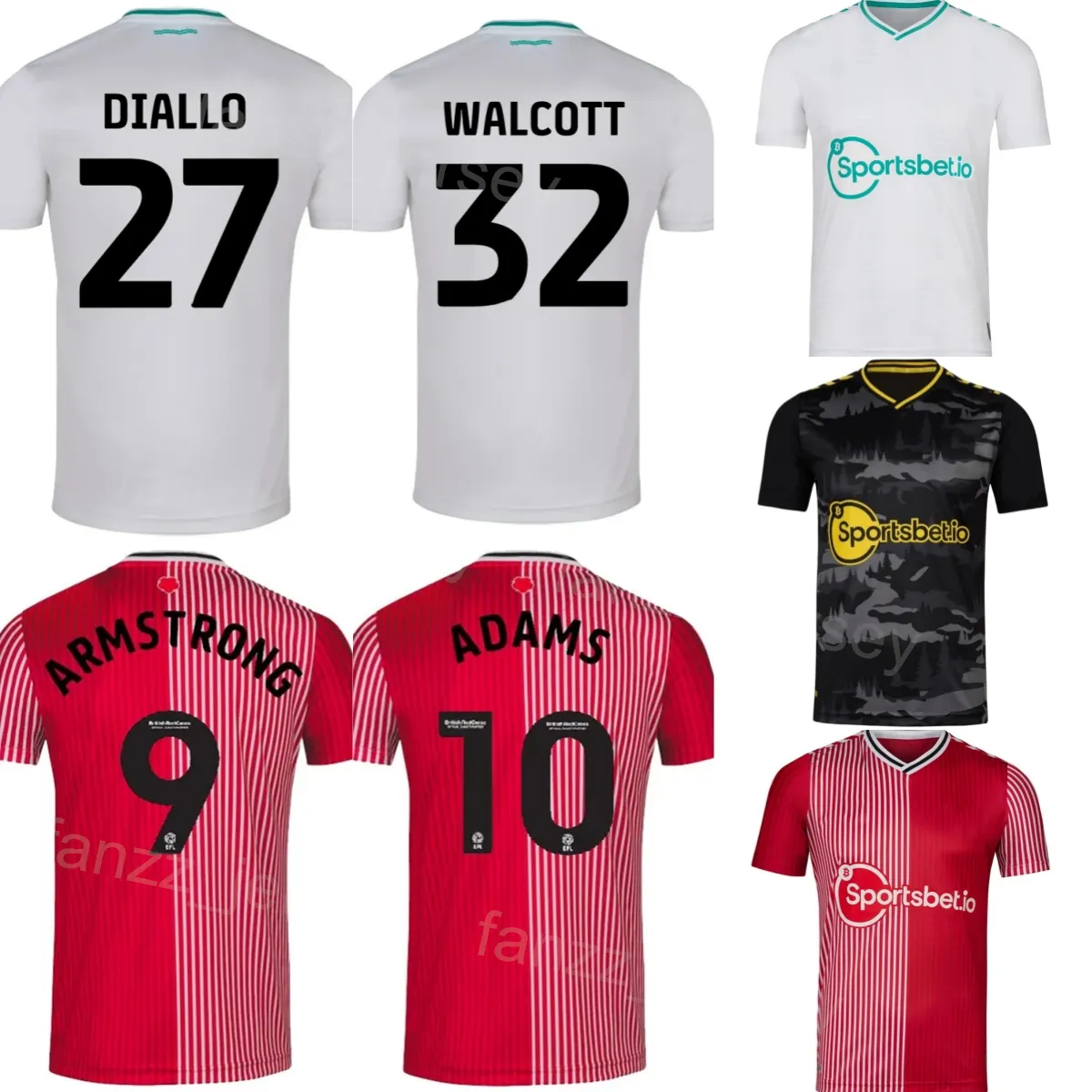 23-24 Vereinsmannschaft 17 ARMSTRONG Fußballtrikot 35 BEDNAREK 16 SMALLBONE 31 BAZUNU 2 WALKER-PETERS MANNING CHARLES ARMSTRONG ADAMS EDOZIE Fußballtrikot-Kits NanAnPuDun