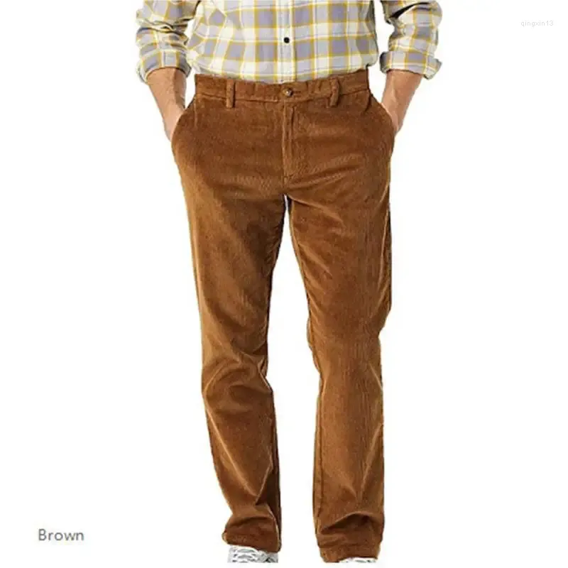 Men's Pants 2023 Autumn And Winter Corduroy Thickened Fashion Casual Straight Leg