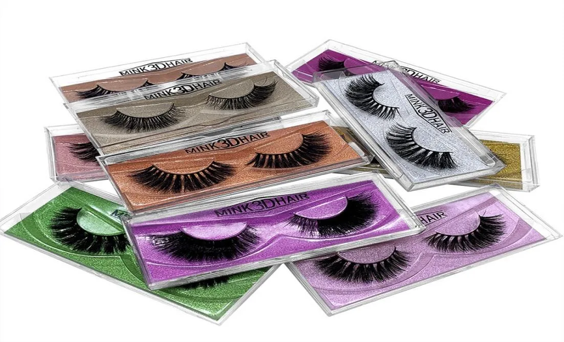 Mink Lashes 3D Mink Eyelashes 100 Cruelty Natural Lashes Handgjorda återanvändbara naturliga ögonfransar Populära falska Eeye Lashes Makeup 10 9769100