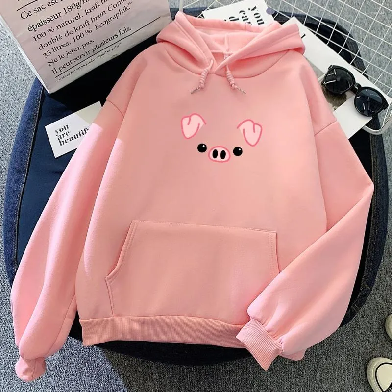 Sweats à capuche pour femmes Harajuku Pig Mignon Sweat à capuche Vêtements d'hiver Femmes Survêtement Survêtement Surdimensionné Filles Épais Sweat Loisirs Style Coréen