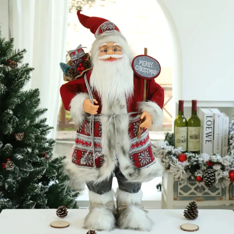 Decorazioni natalizie Decorazioni natalizie per la casa Anno Altezza 45 cm/30 cm Bambola di Babbo Natale Regali per bambini Ornamenti per finestre Navidad 231025