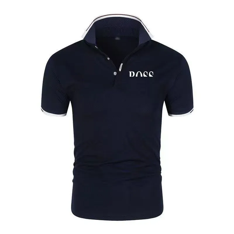 designer black polo shirt