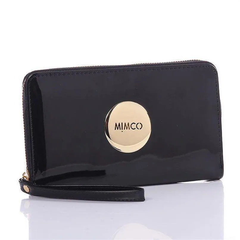 Merk Mimco Portemonnee Vrouwen PU Lederen Portemonnee Portefeuilles Grote Capaciteit Make-up Cosmetische Tassen Dames Klassieke Winkelen Avondtasje299W