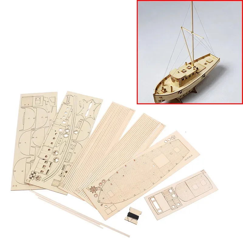 1/30 Nurkse Assembly Wooden Sailboat DIY Wooden Kit Puzzle Toy Sailing for Children and Adult Model Ship Gift