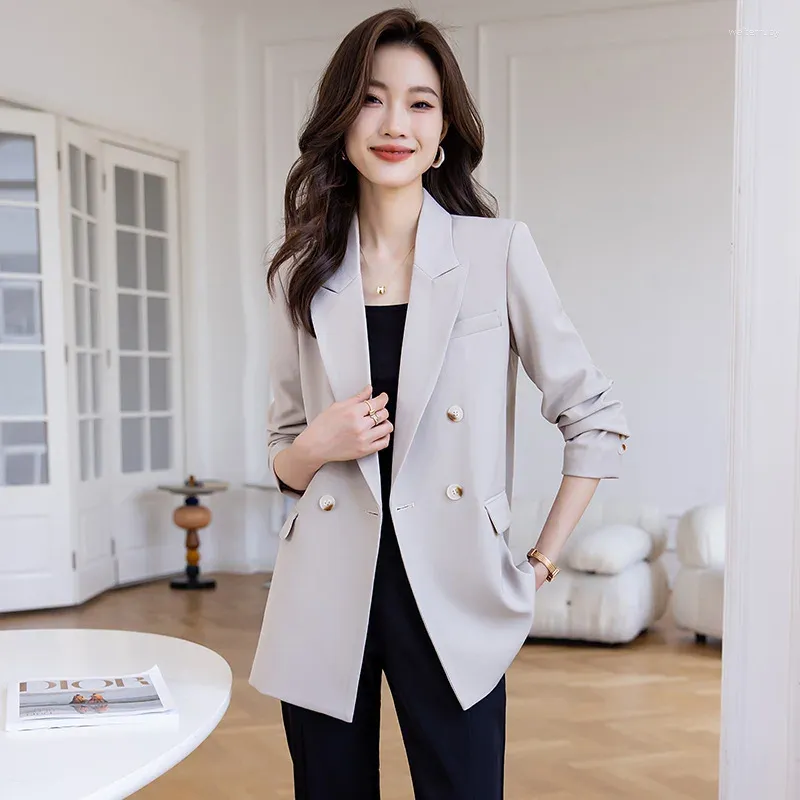 Women's Suits Long Sleeve Formal Blazers Femininos For Women Autumn Winter Professional Business Work Wear Office Ladies Outwear Tops