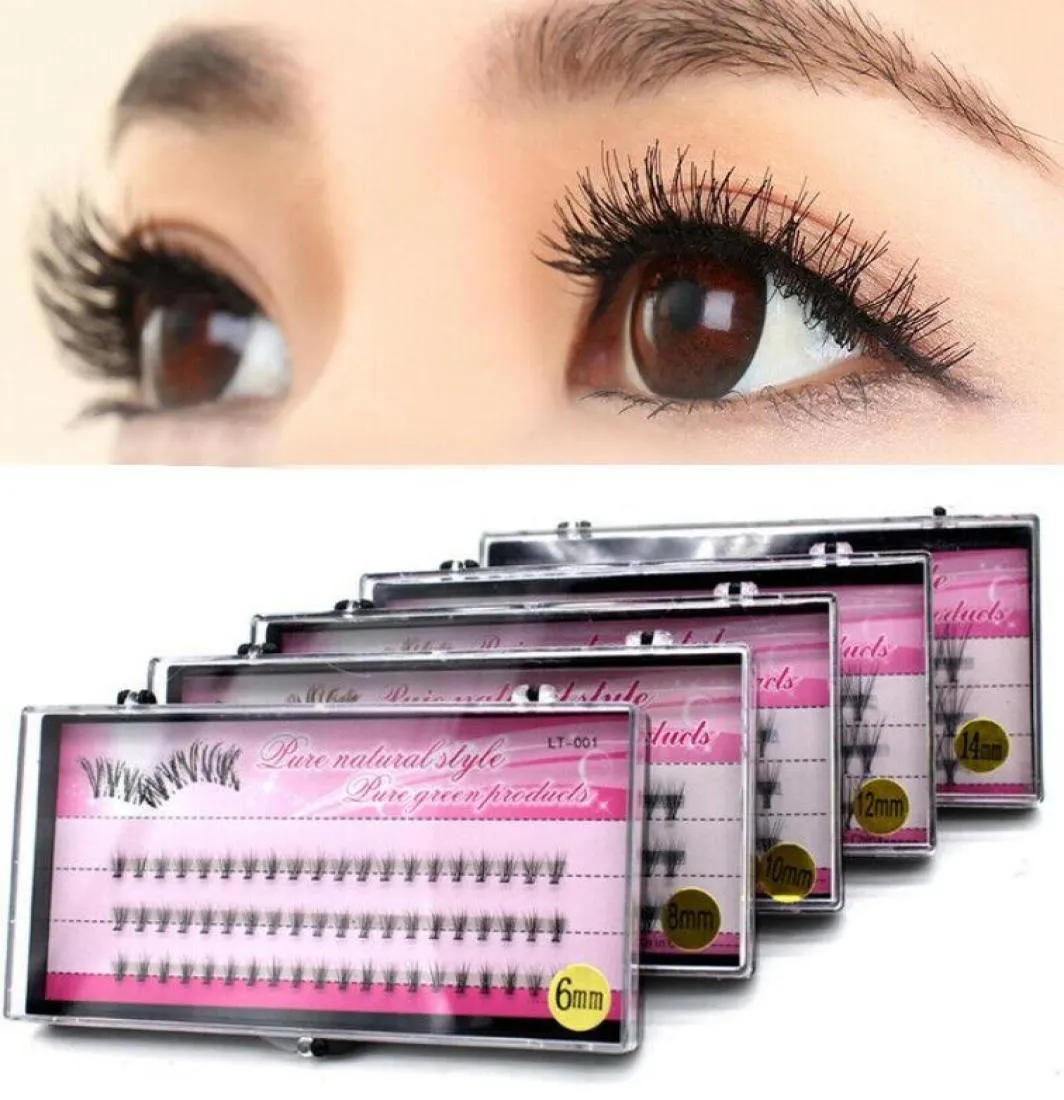 Falska ögonfransar 60 Cluster Faux Mink Curl Lash ympning Eye Makeup Enskilda fläktar Lashes Women Beauty Tools7887274