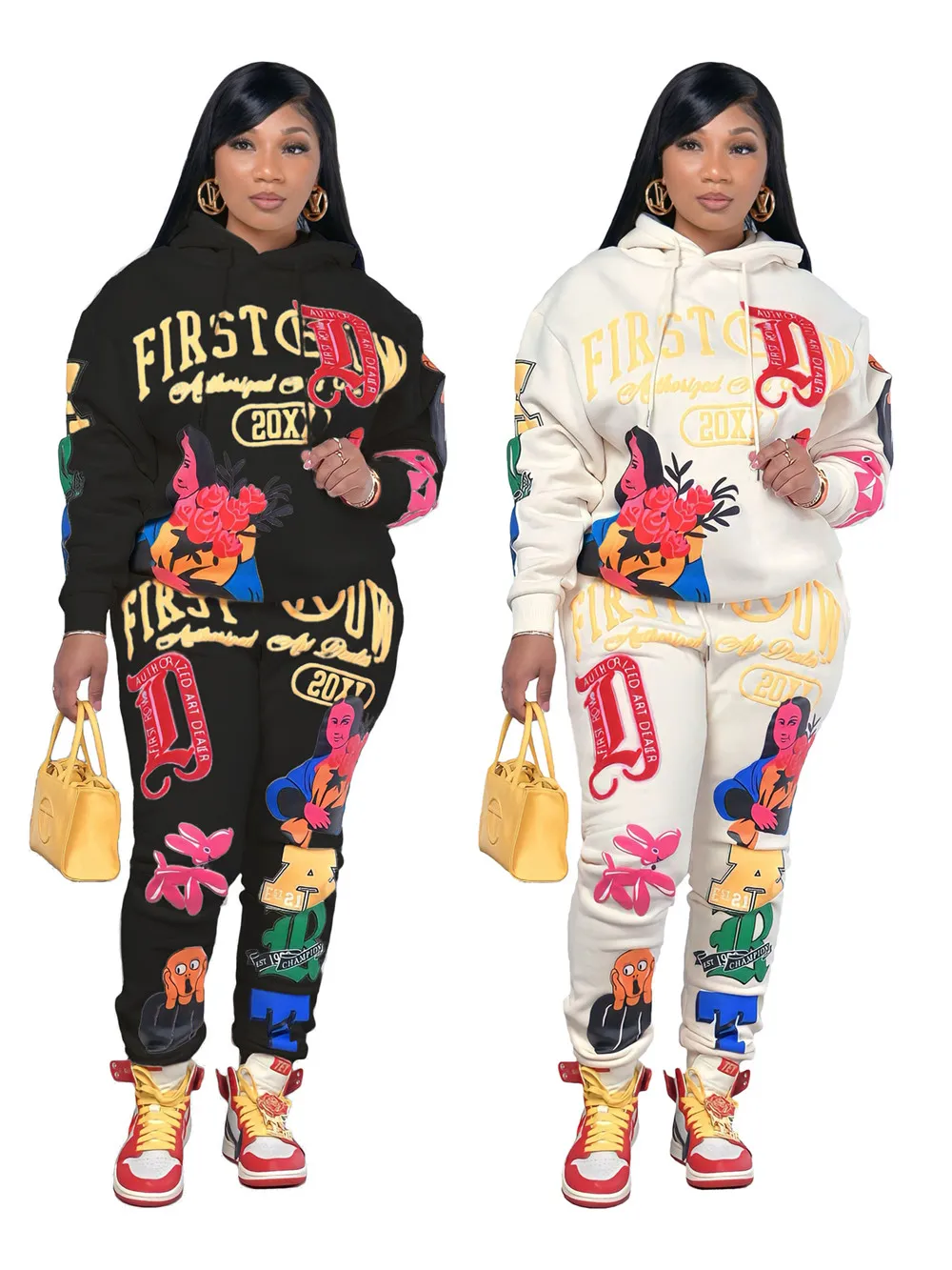 Womens Designer Jogging Suit With Puff Print Hoodie And Sweatpants Long  Sleeve Print Tracksuit For Fall And Winter Casual Two Piece Set Bulk  Wholesale Clothes 10252 From Sell_clothing, $23.99