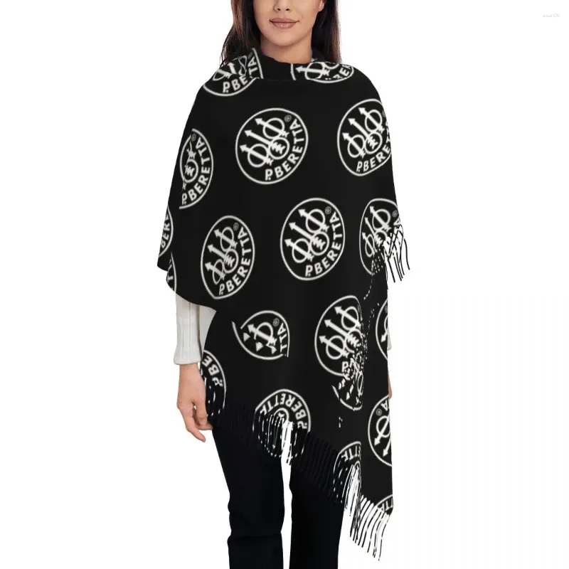 Scarves Womens Scarf With Tassel Beretta Gun Military Large Soft Warm Shawl Wrap Gifts Pashmina