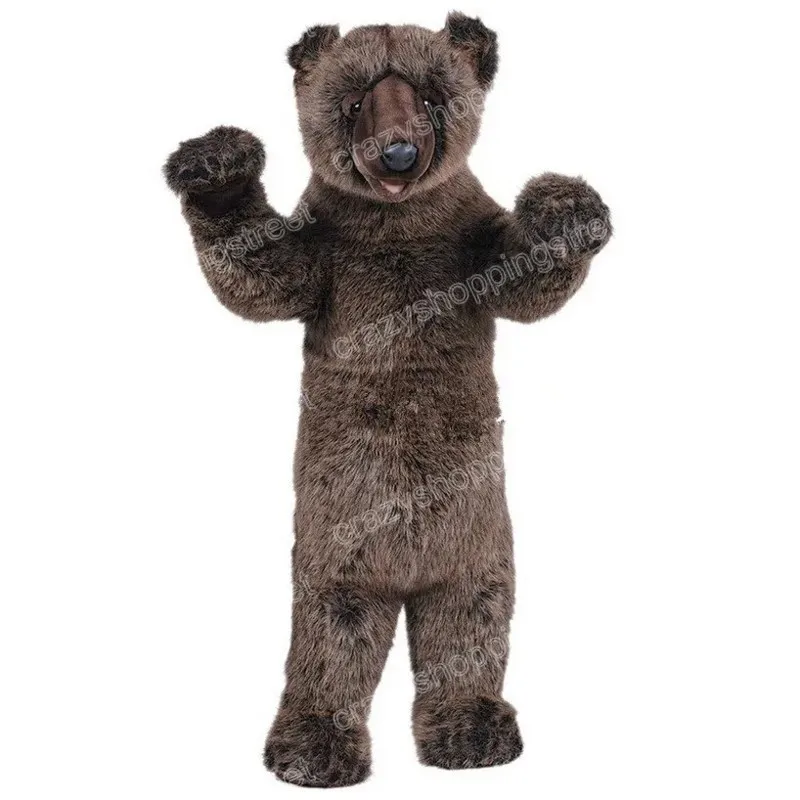 Halloween Grizzly Bears Mascot Costume Högkvalitativ tecknad karaktärskläder Christmas Carnival Dress Suits Unisex Birthday Party Outdoor Outfit