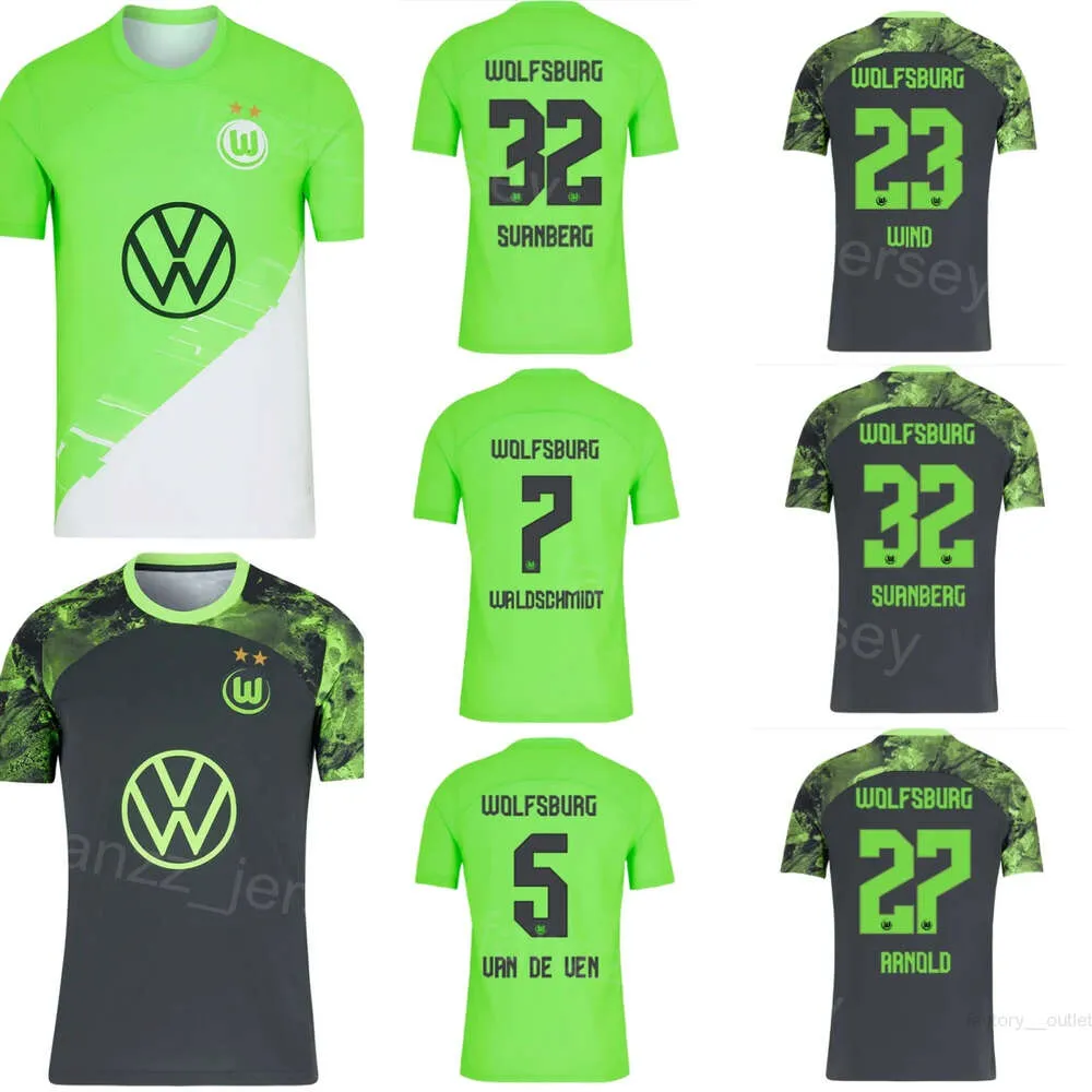 23-24 Club Team VfL Wolfsburg 23 WIND Camisas de futebol 21 MAEHLE 11 TOMAS 31 GERHARDT 4 LACROIX 32 SVANBERG 19 MAJER 20 BAKU 27 ARNOLD 5 ZESIGER CERNY Kits de camisa de futebol FC