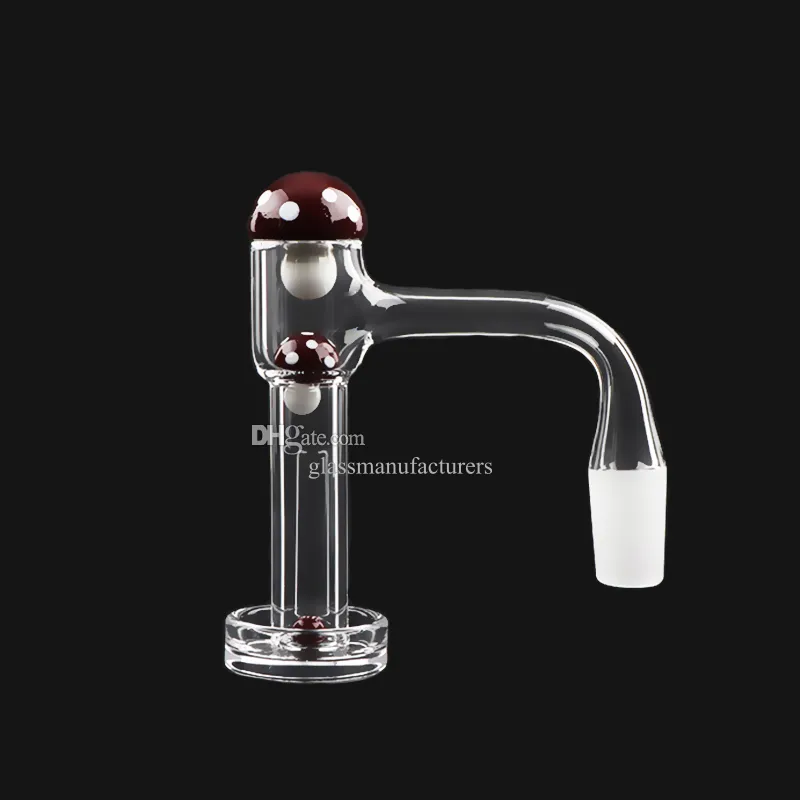 Ensemble de clous à Quartz Terp Slurper à bord biseauté, entièrement soudé, comprenant un capuchon en forme de champignon, une perle de 6mm et une pilule transparente