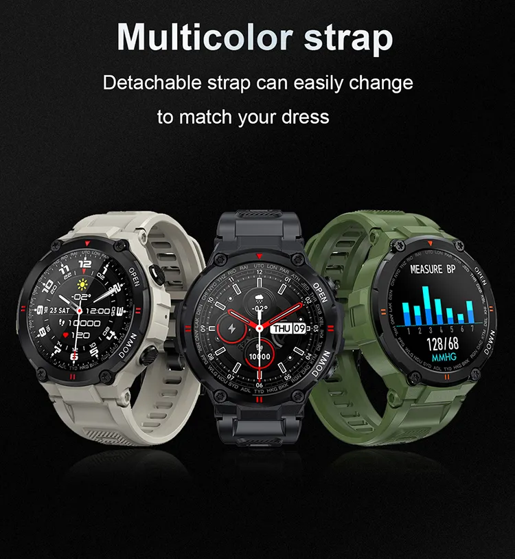 IP67 Waterproof K22 Suunto Smartwatch With BT 5.0, Heart Rate & Blood