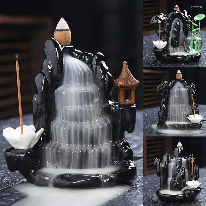 Fragrance Lamps Backflow Incense Burner Waterfall Ceramic Smoke Censer Handicraft Home Decor Wholesale Drop Arrival