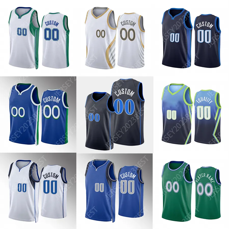 Luka blue 77 Doncic Basketball Jersey 2 Dwight Powell Josh Green 6 Jaden Irving Hardy 3 Tim Hardaway Jr. 44 Davis Bertans 7 11 Kyrie Men Women Youth XS-4XL